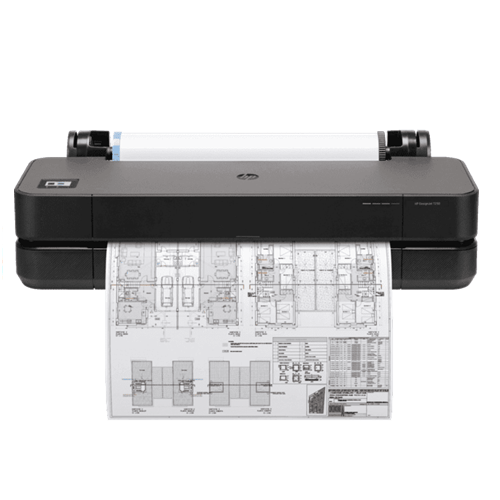 HP DESIGNJET T250 A1 vista frontal imprimiendo